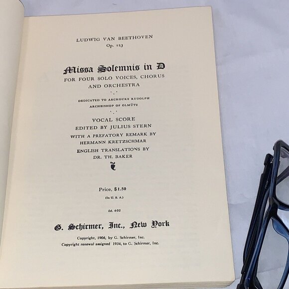 Beethoven - Missa Solemnis In D - For Four Solo Voices, Chorus and Orchestra ‘34 - Picture 3 of 12